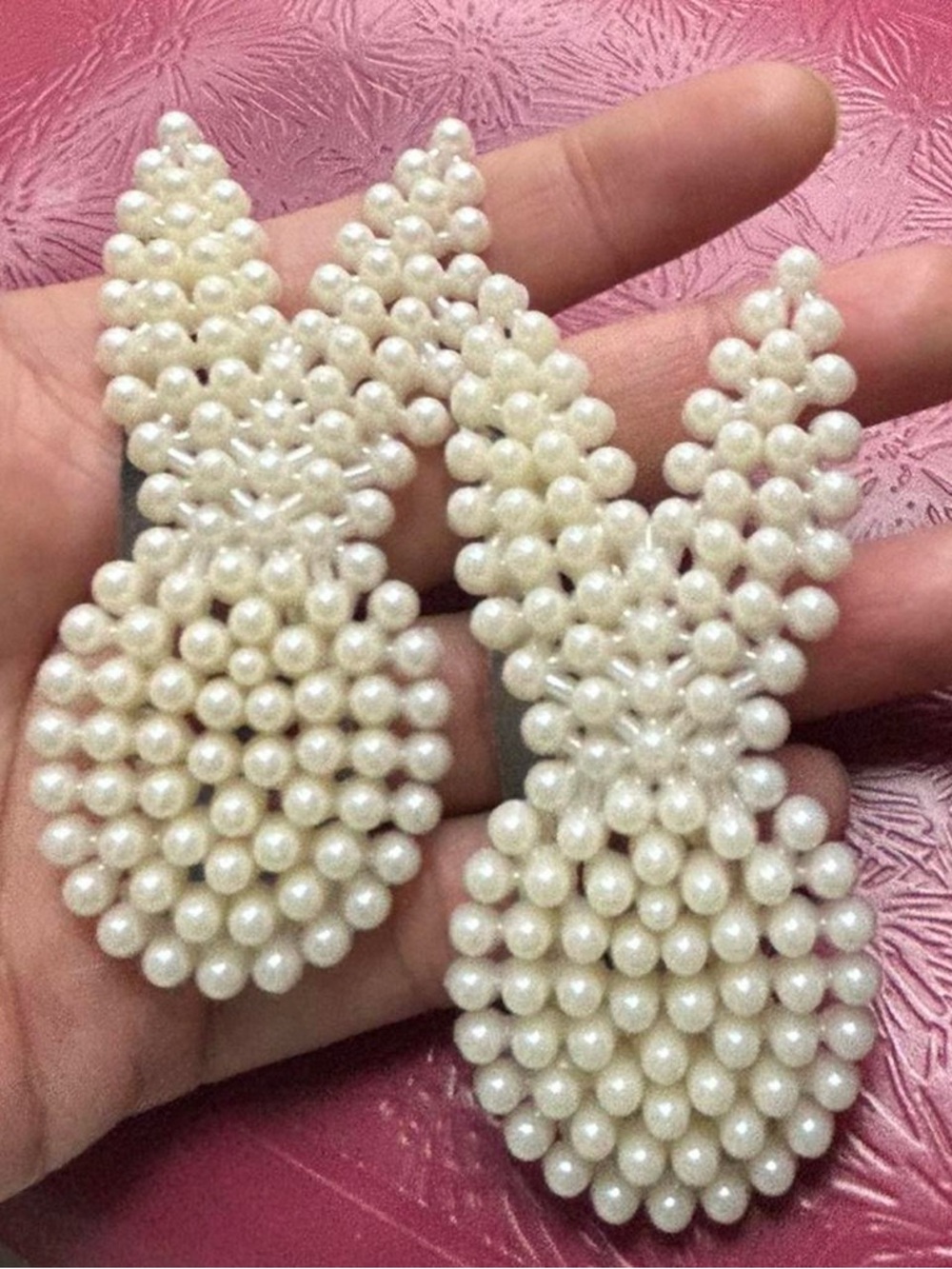 2pcs Faux pearl bunny hair clip